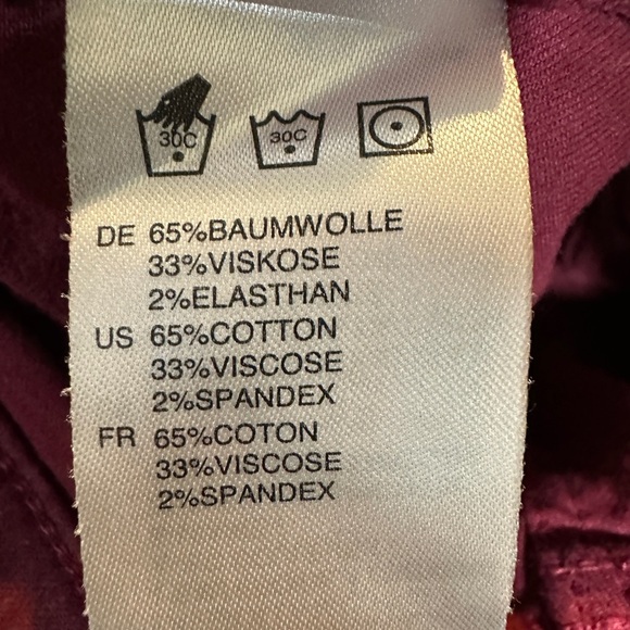 Articles of Society Sarah Skinny Jeans Size 26 red stretch jeans cotton viscose - Picture 5 of 7